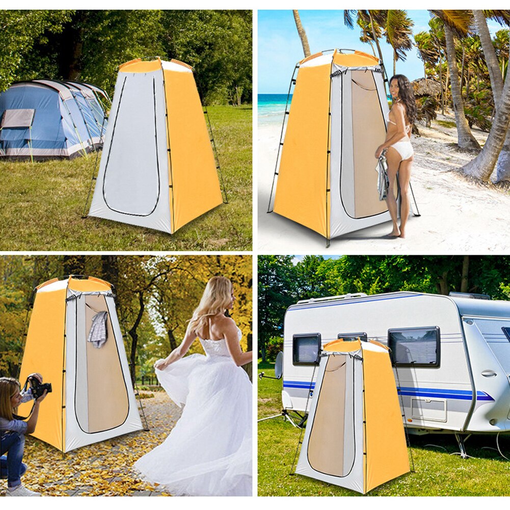 Cheap Goat Tents Outdoor Camping Tent Portable Shower Bath Tents Changing Fitting Room Rainproof Shelter Beach Mountain Toilet   